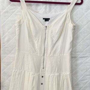 Theory Cream Mini Dress with Zipper